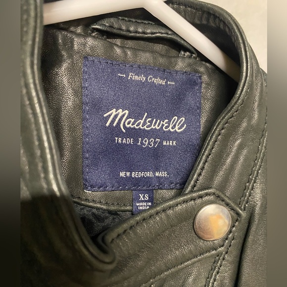 Madewell Moto Genuine Soft Leather Jacket sz XS - Picture 3 of 13